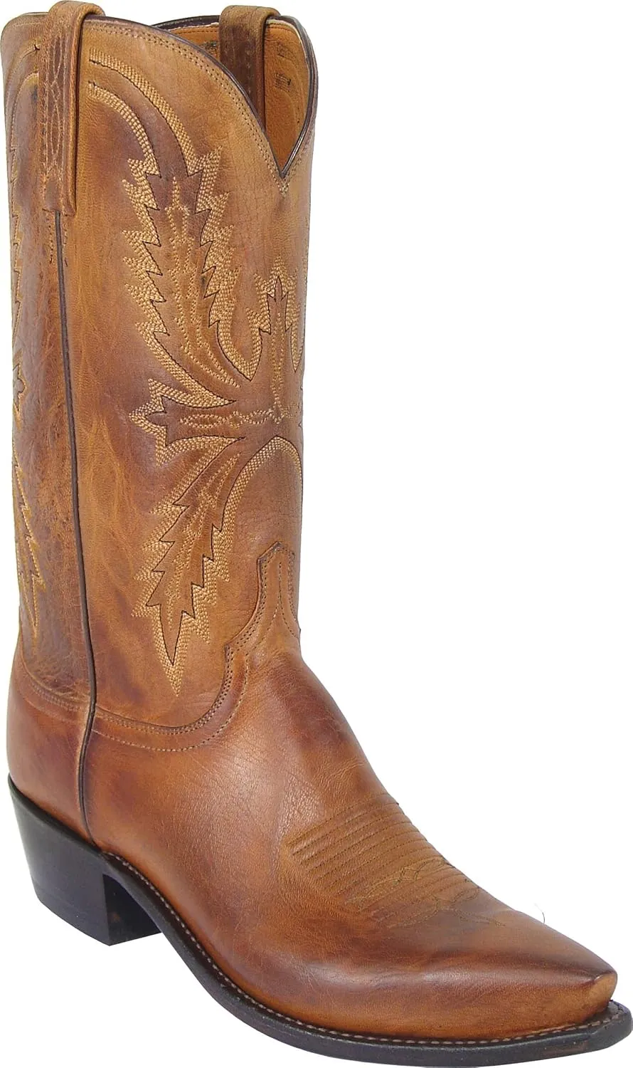 Lucchese N1547 R4 Men's Tan Burnished Mad Dog Goat Boots, Size 11.5EE