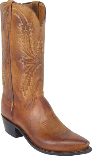 Lucchese N1547 R4 Men's Tan Burnished Mad Dog Goat Boots, Size 11.5EE