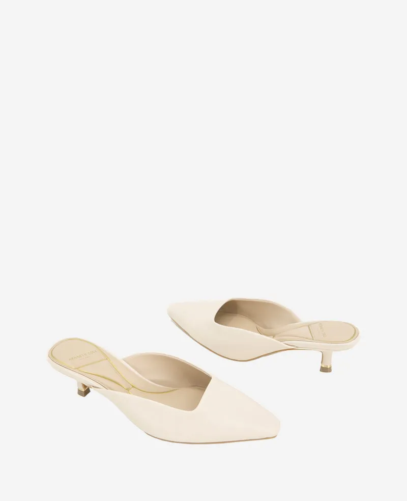 Margo Leather Kitten Heel Mule