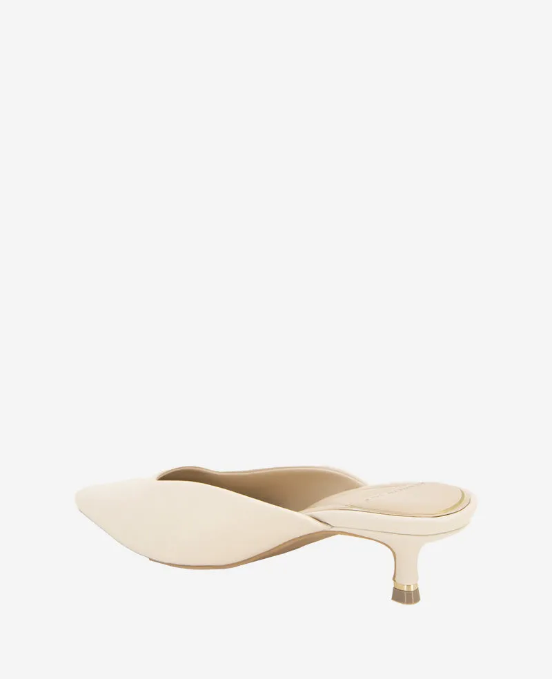 Margo Leather Kitten Heel Mule