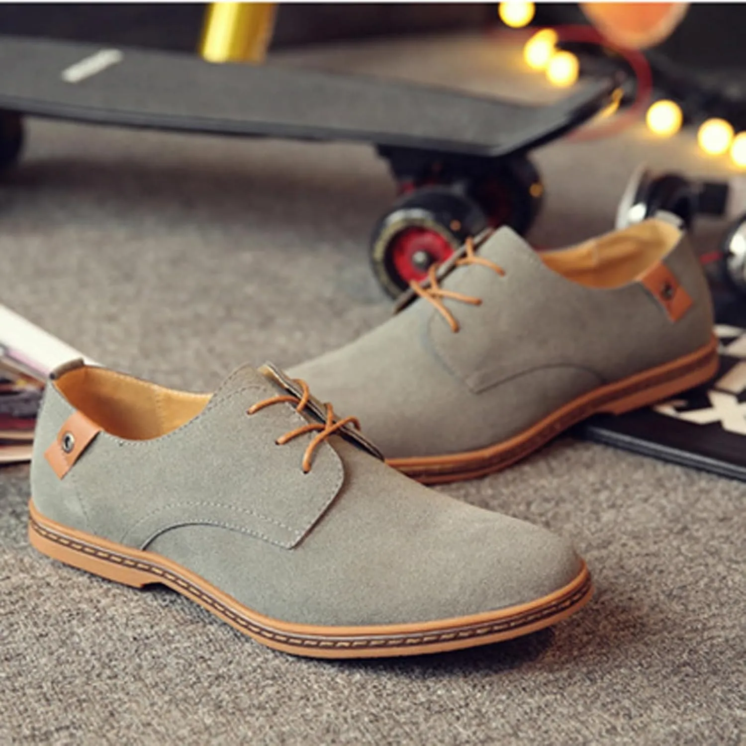 Mens Brown Dress Shoes Casual Oxford Business Shoe Leather Slip-on Loafer for Men Driving Office Outdoor Penny Comfort Stylish Footwear