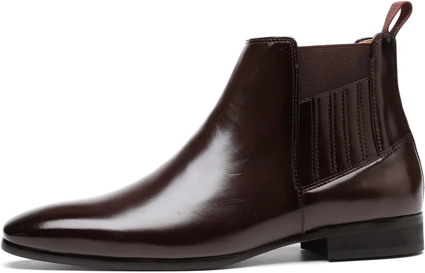 Men's Chelsea Boots Leather Classic Elastic Slip On Chukka Ankle Boots for Men