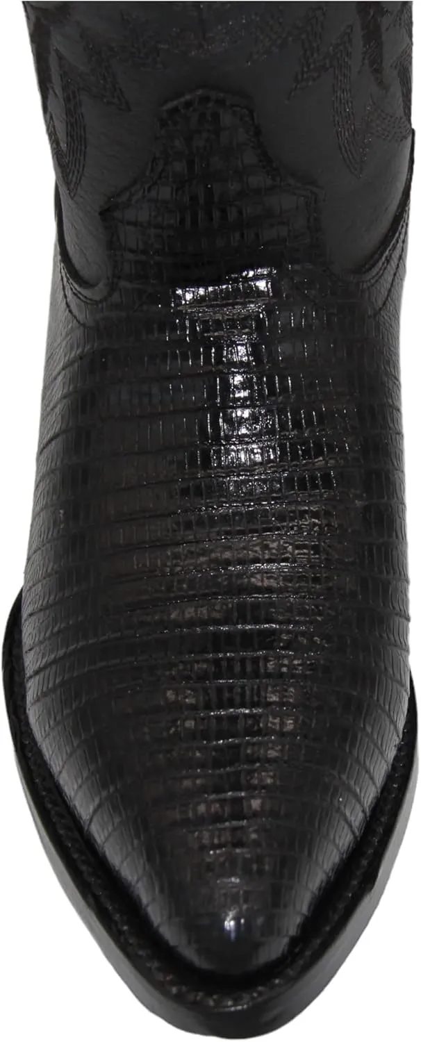 Men's genuine Leather Lizard Print J Toe Cowboy Boot