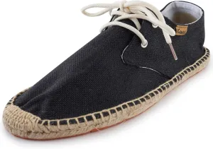 Men's Lace up Casual Canvas Slip on Flat Espadrille Shoes