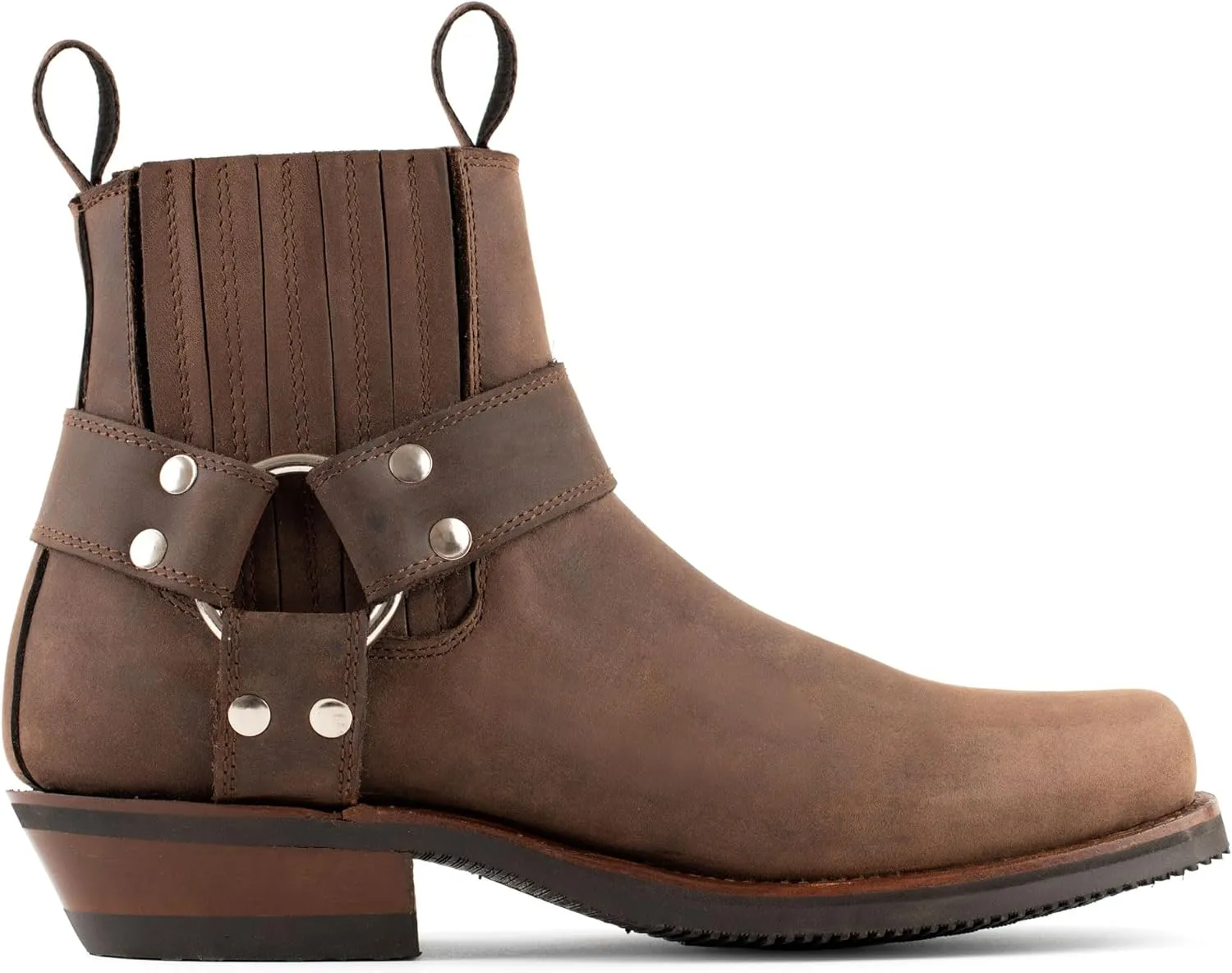 Men's Leather Biker Ankle Boot for Men Style 3600