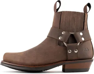 Men's Leather Biker Ankle Boot for Men Style 3600