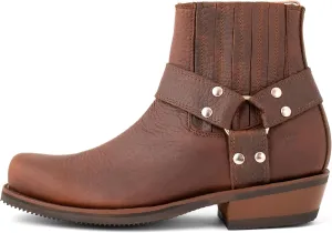 Men's Leather Biker Ankle Boot for Men Style 3600