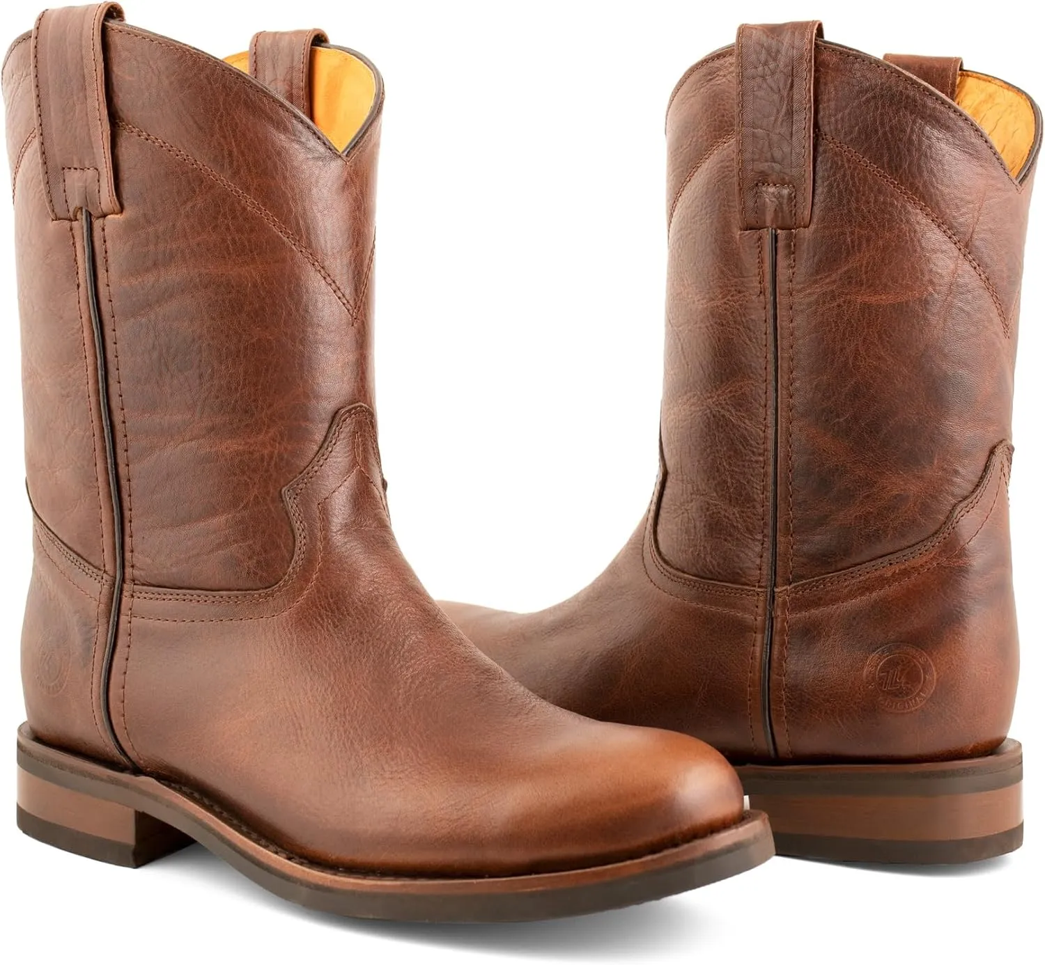 Men's Leather Roper Boot with Vibram Sole Oil Resistant Style 1000