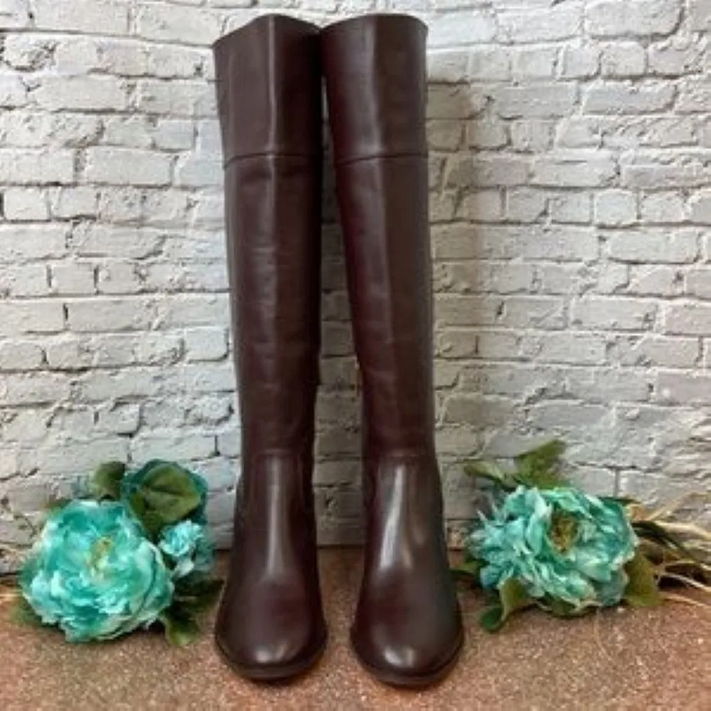 MICHAEL KORS Dylyn Barolo Leather Tall Boots 7.5