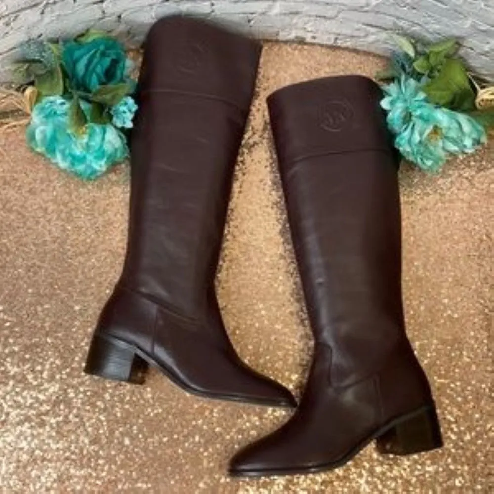 MICHAEL KORS Dylyn Barolo Leather Tall Boots 7.5
