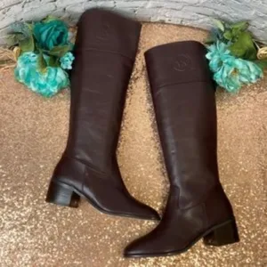 MICHAEL KORS Dylyn Barolo Leather Tall Boots 7.5