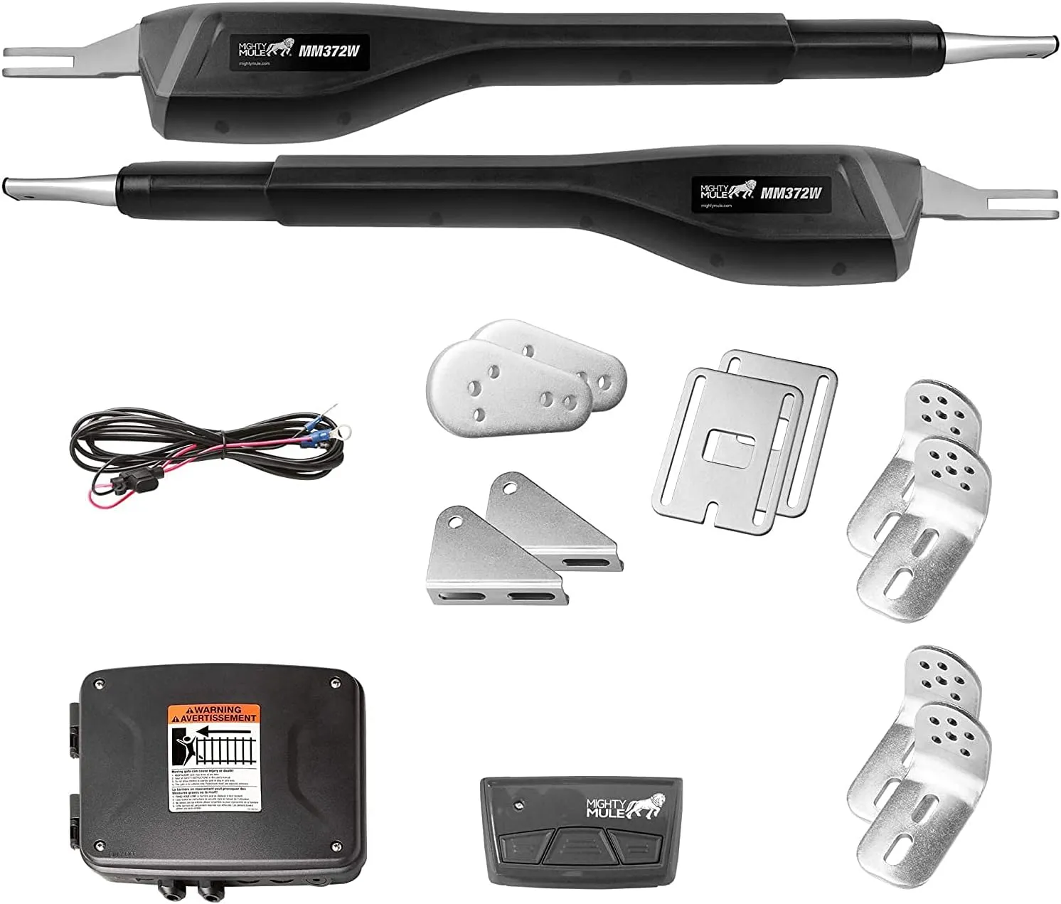 Mighty Mule MM372W Solar Package - Medium Duty Dual Smart Gate Opener (20 Watt Solar Panel)