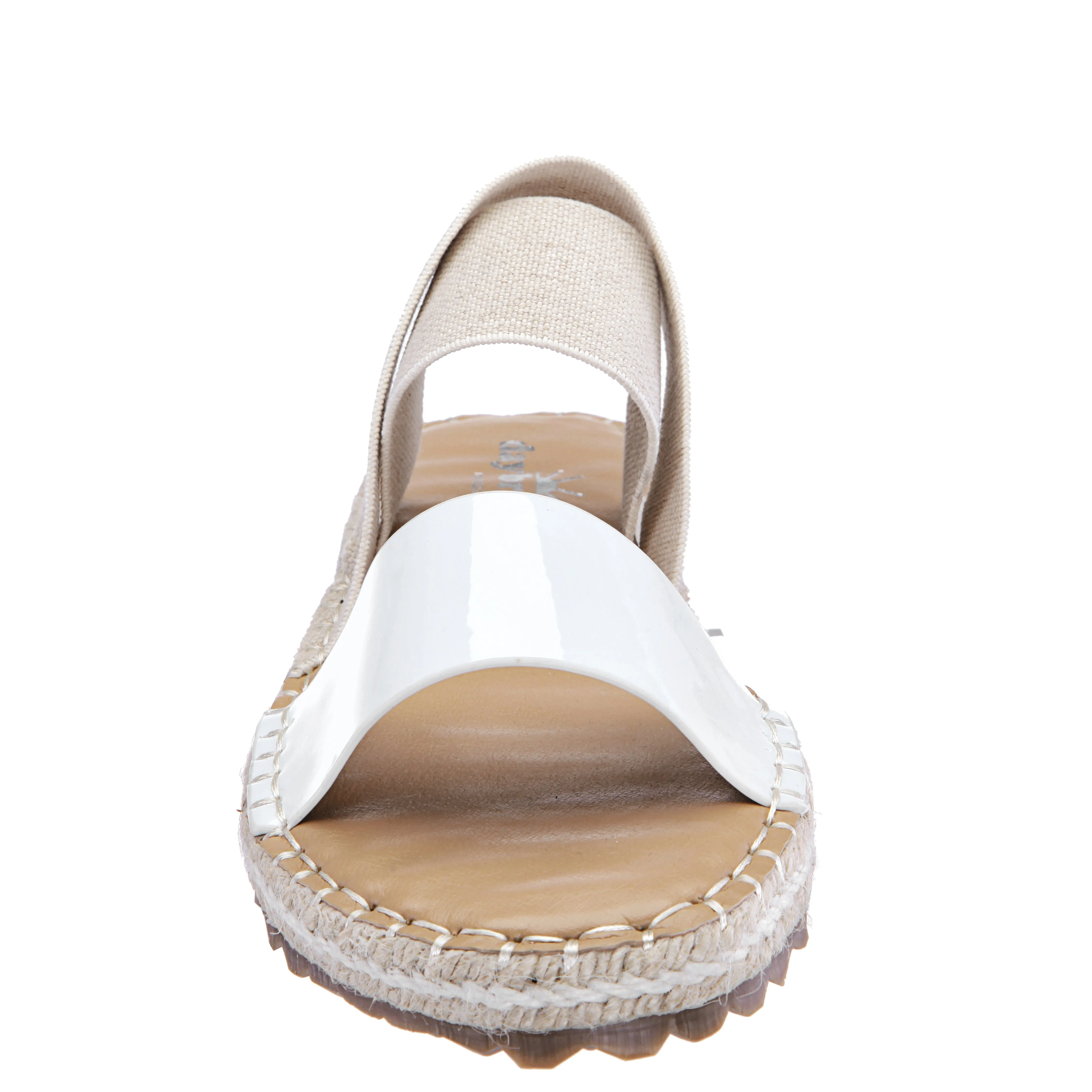 MINX-WHITE PATENT/LINEN