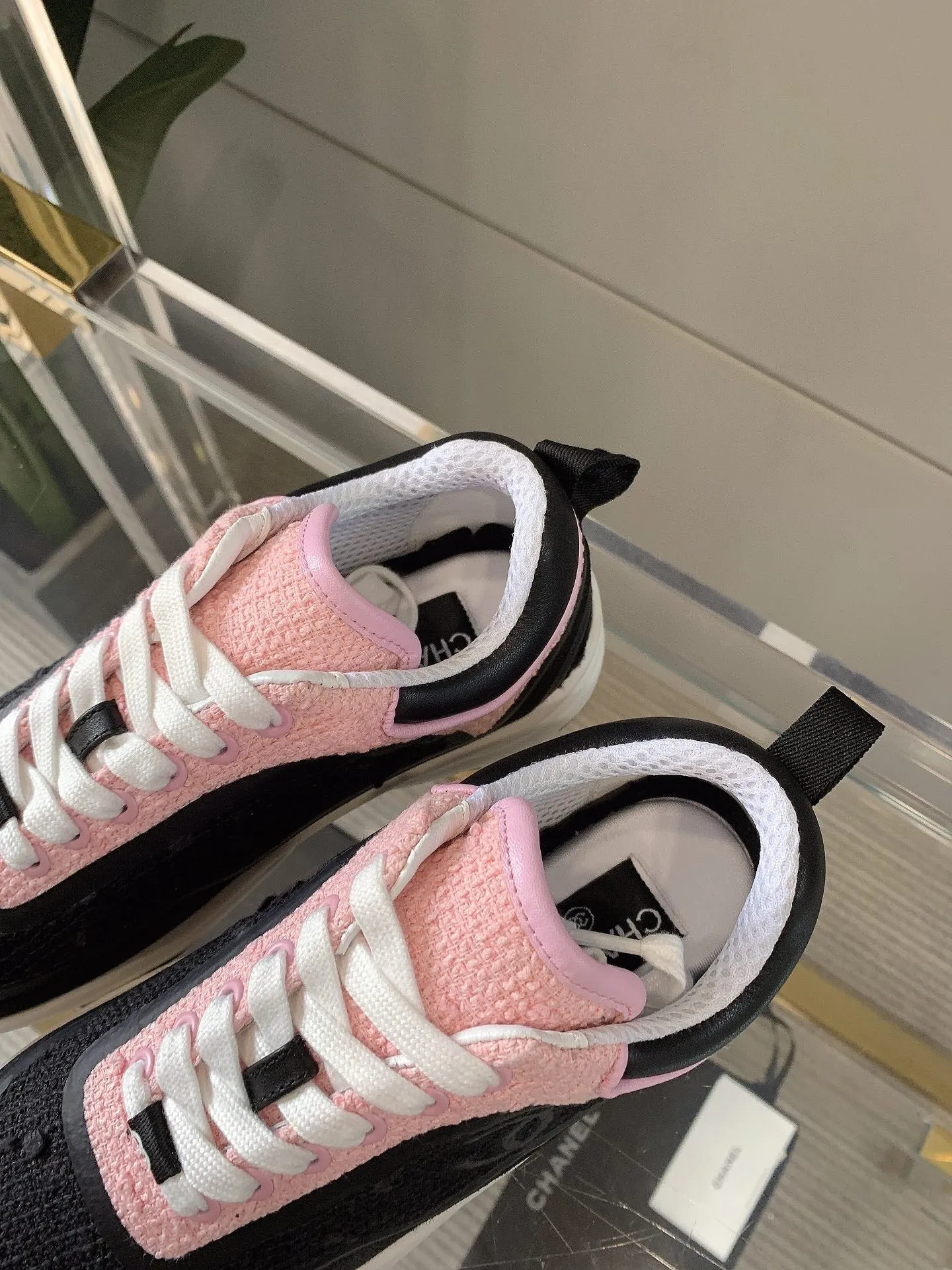 Mix Wool In Pink 145624 Black Full-featured range Sneaker CHANEL Remote-controlled