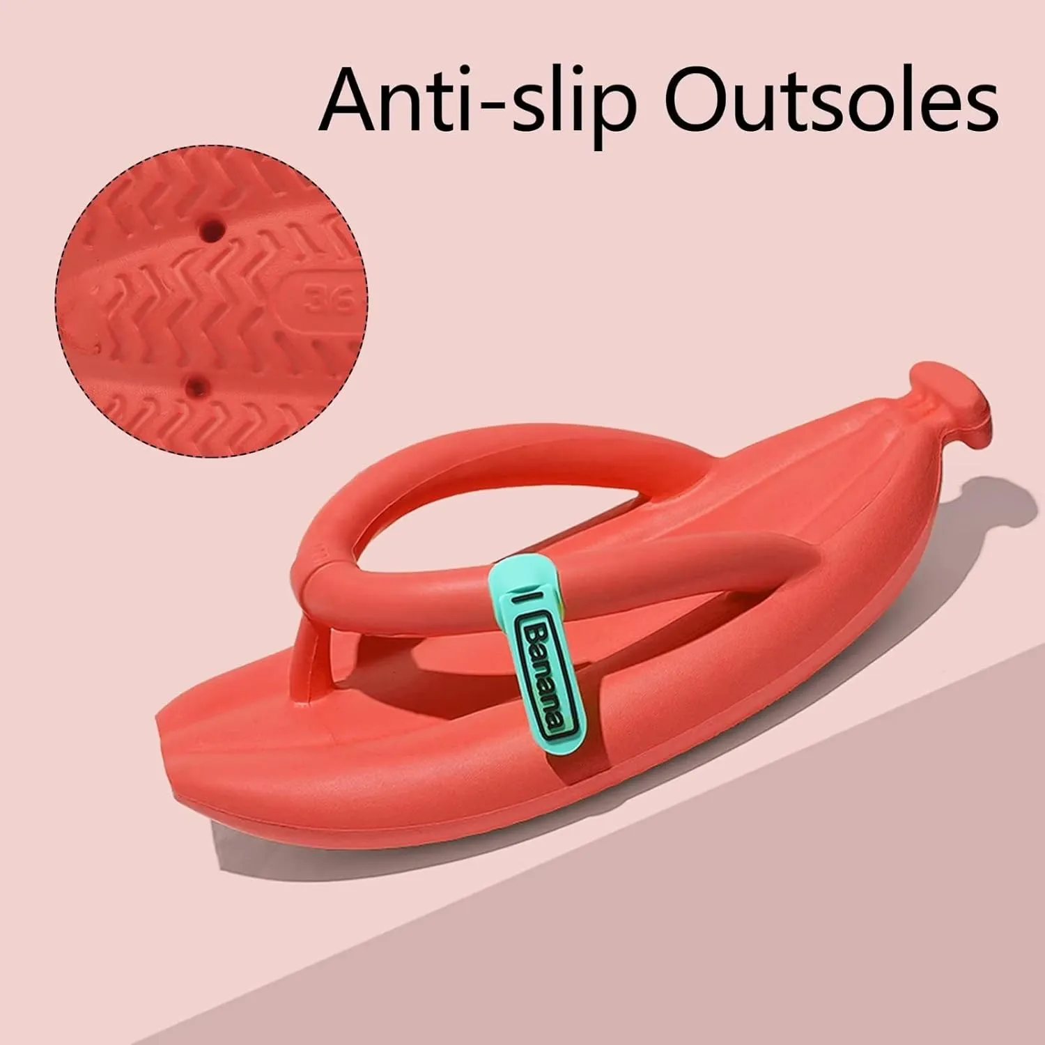 MOLERFO Unisex Banana Flip Flops for Women Men Cloud Slides Sandals Pillow Non Slip Slippers Bathroom Shower Summer Pool Beach Creative Fruit Shoes