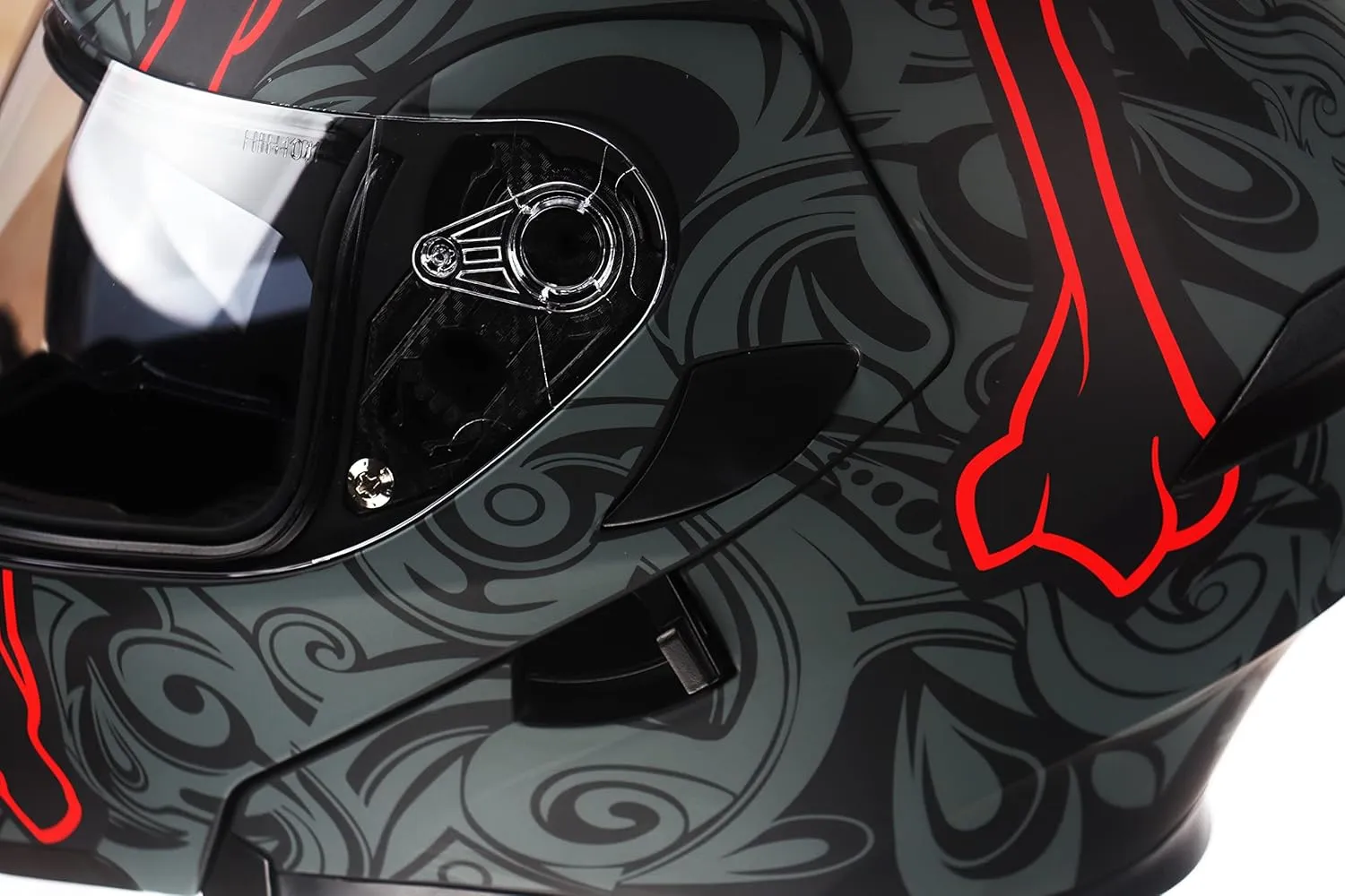 Motorcycle Dual Visor Flip up Modular Full Face Helmet with DOT Certification of Impressionism