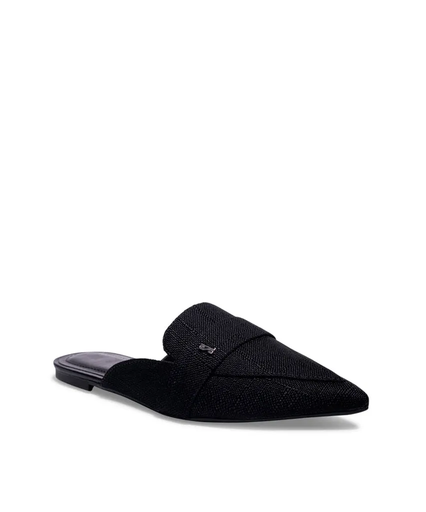 Mule Santa Lolla Preto Linho Bico Fino
