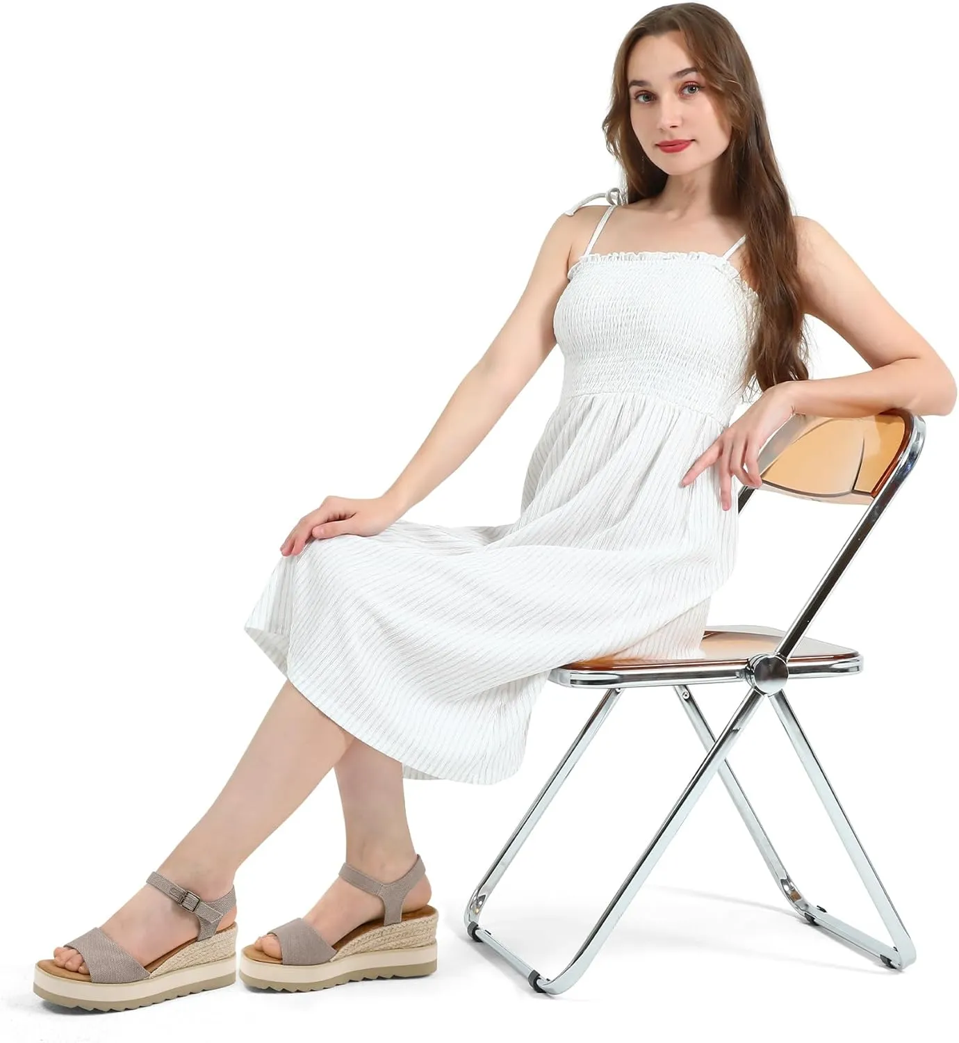 mysoft Womens Espadrille Wedge Sandals EVA Sole Platform Sandal Open Toe Ankle Strap Buckle Shoes