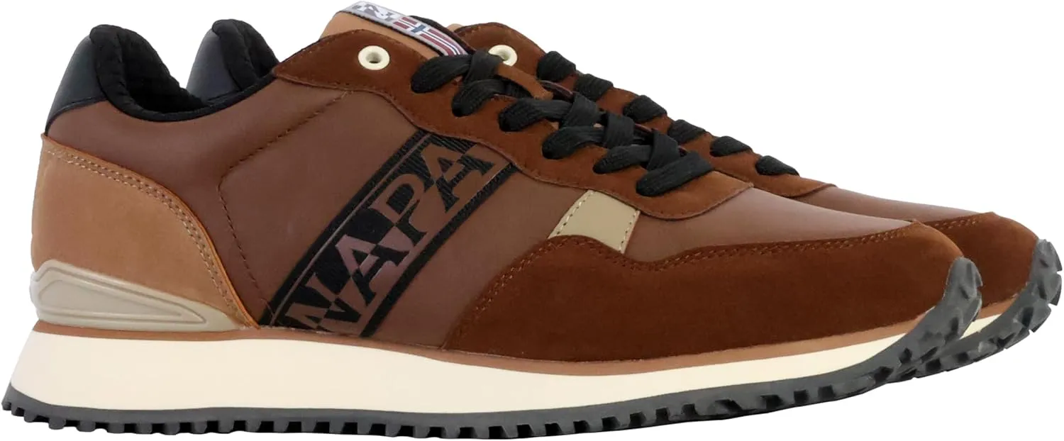 Napapijri Brown Polyester Men's Sneaker