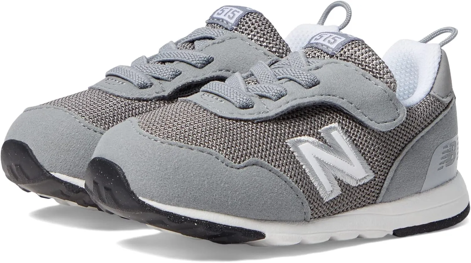 New Balance Kid's 515 V1 New-b Hook and Loop Sneaker, Slate Grey/White, 2 Wide Infant