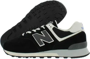 New Balance Unisex 574 V2 Lace-Up Sneaker, Black/White 2, 9.5 US Men