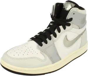 Nike Air Jordan 1 ZM AIR CMFT Womens Trainers FJ4652 Sneaker Shoes (UK 7.5 US 10 EU 42, White Metallic Silver 100)
