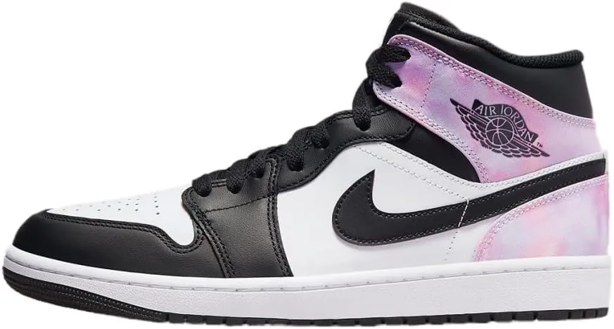 Nike Men's Air Jordan 1 Mid Se Dm1200 Shoes, Black/Bleached Coral-white, 11.5