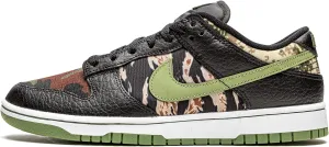 Nike Men's Dunk Low SE Black/Oil Green-White-Total Orange Sneaker (DH0957-001) US 13