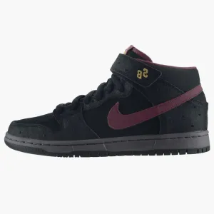 Nike Sb Dunk Mid Black Ostrich Cherrywood