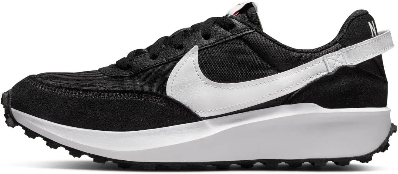 Nike Women's Waffle Debut Shoes Sneaker, Black/White-Orange-Clear, 8.5