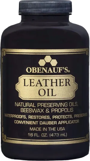 Obenauf's Leather Conditioner - Leather Oil (16oz) - Restore and Protect Leather Boots, Jackets, Purses as Well as Car Leather, Leather Furniture and Much More - Made in The USA (with Applicator)