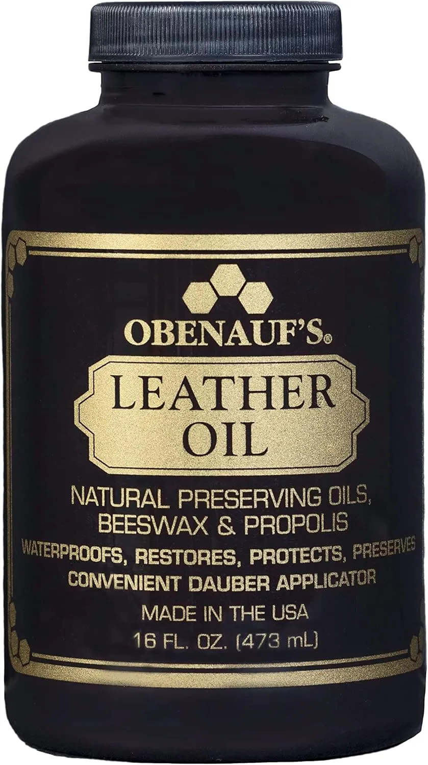Obenauf's Leather Conditioner - Leather Oil (16oz) - Restore and Protect Leather Boots, Jackets, Purses as Well as Car Leather, Leather Furniture and Much More - Made in The USA (with Applicator)