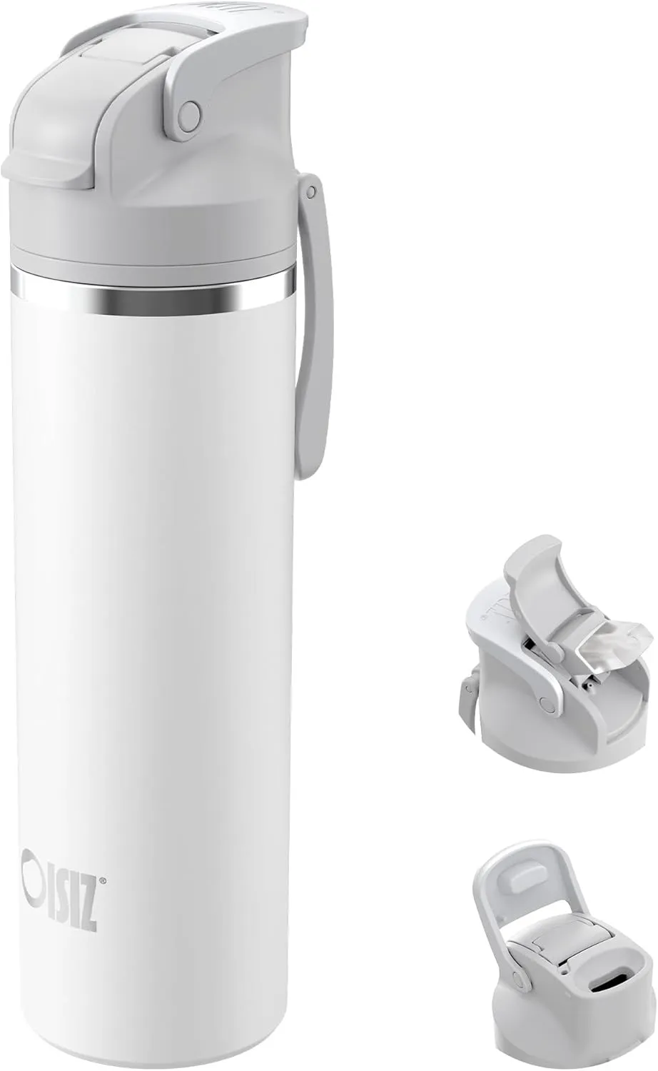 OISIZ Insulated Water Bottle 24 oz with 2-in-1 Straw and Swig Lid, Leakproof and BPA Free, Keep Cold 24H, Vacuum Stainless Steel Water Bottle for School, Travel and Sports, All Dishwasher Safe