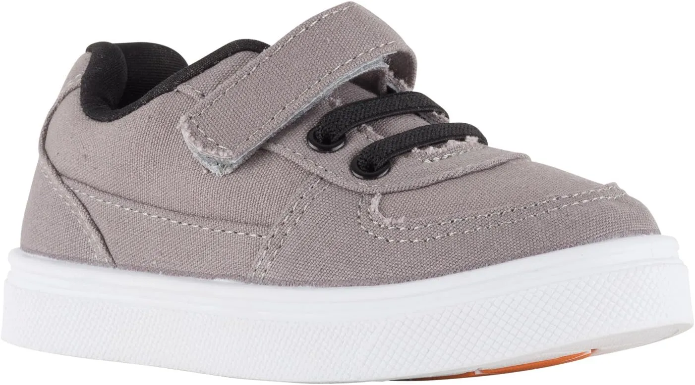Oomphies Boys Ethan Black Hook and Loop Strapped Sneaker