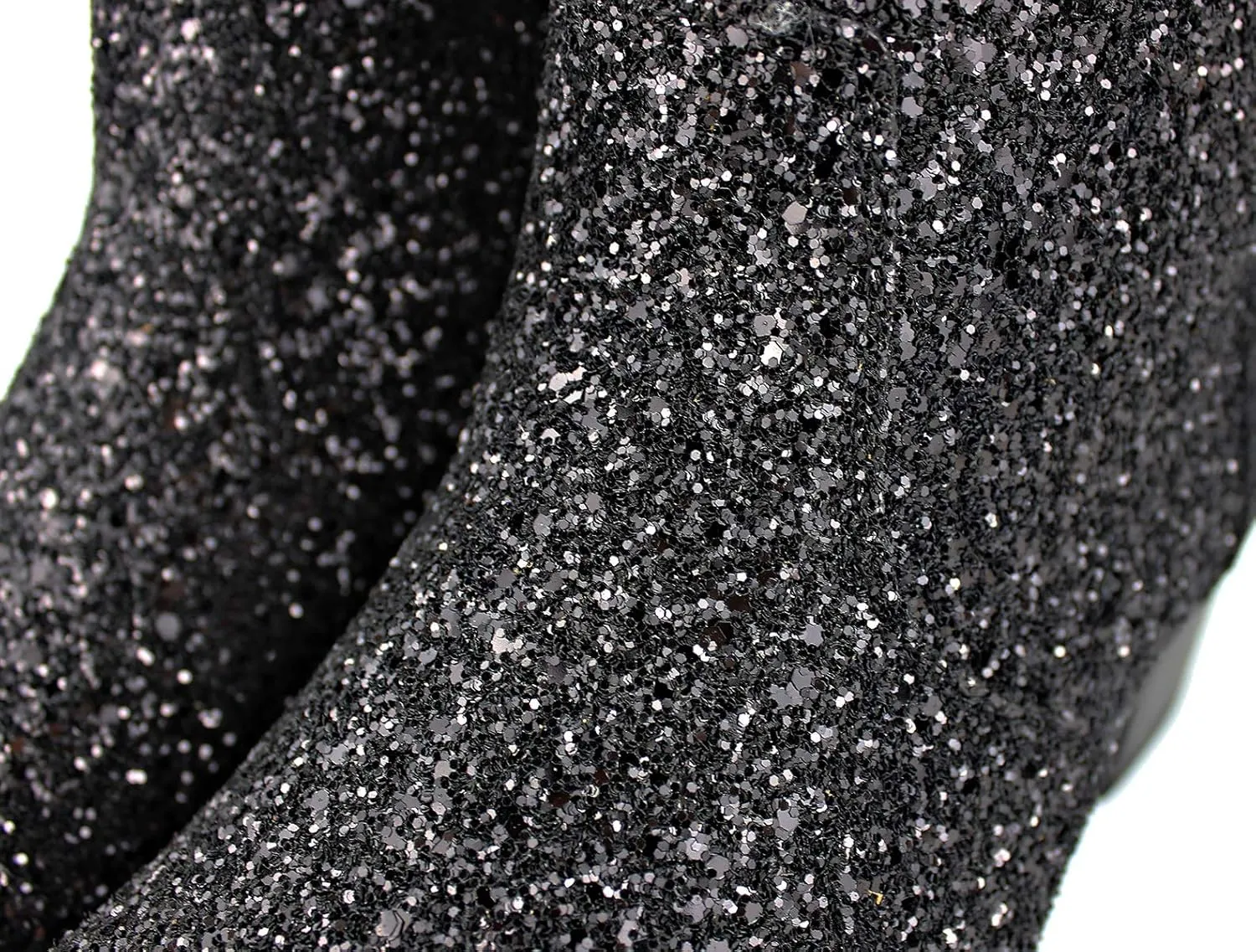 OSSTONE Dress Boot for Men Leather Glitter Chukka Designer Boots Casual Heel Shoes Zipper-up