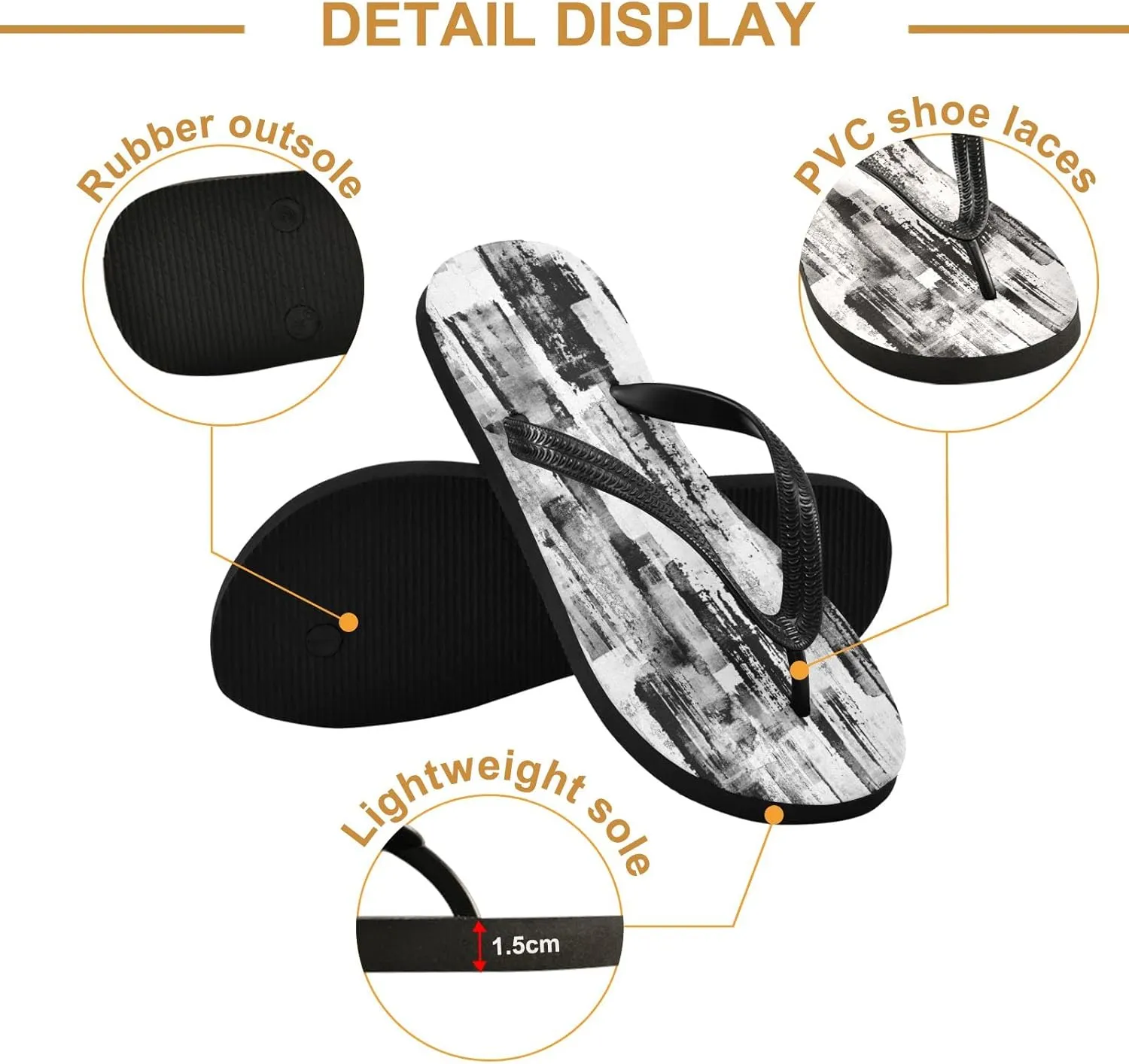 Oyihfvs Flip Flops Flip Sandal Home Slippers Hotel Spa Bedroom for Men Women XS-XXL