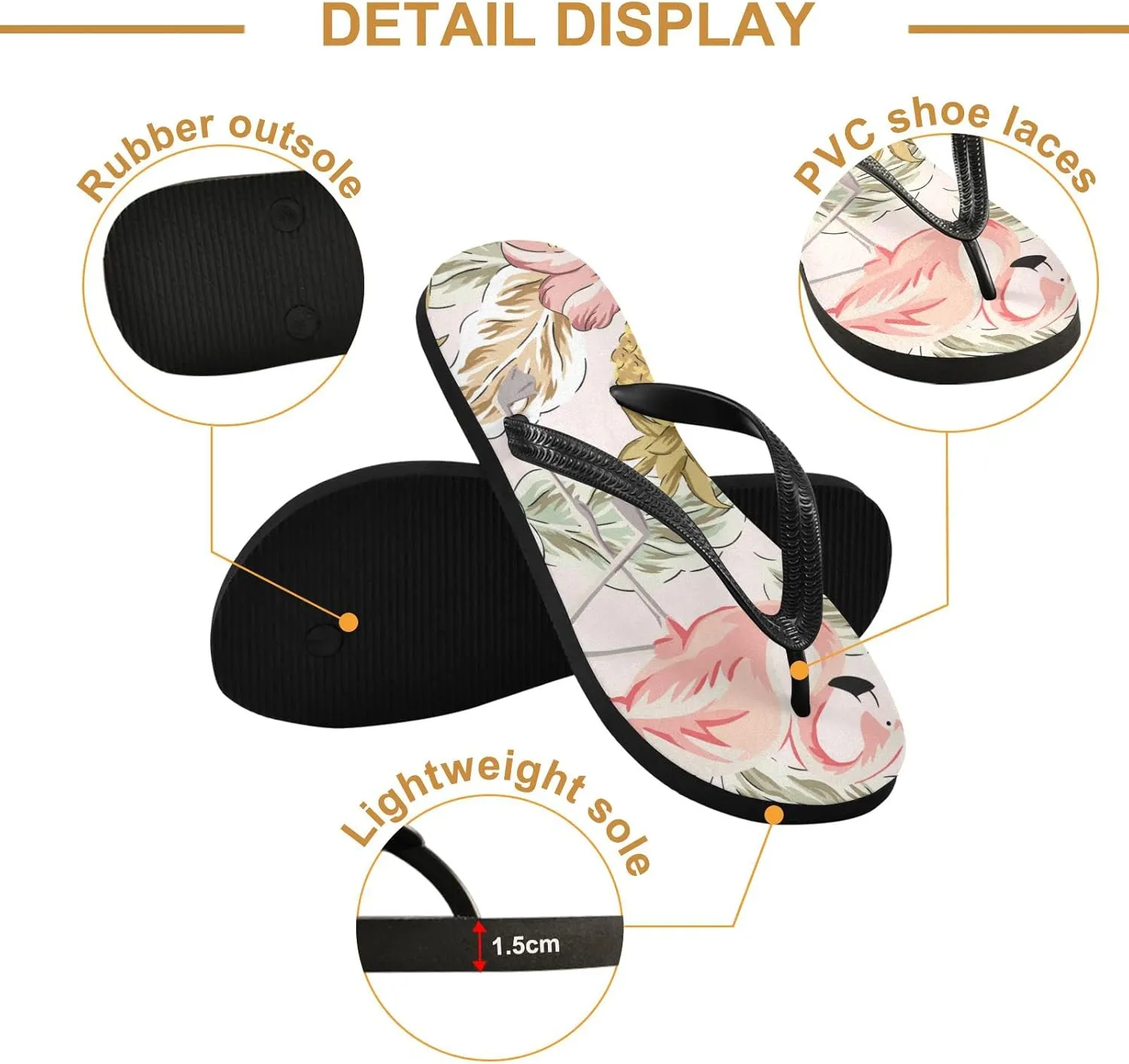 Oyihfvs Flip Flops Flip Sandal Home Slippers Hotel Spa Bedroom for Men Women XS-XXL
