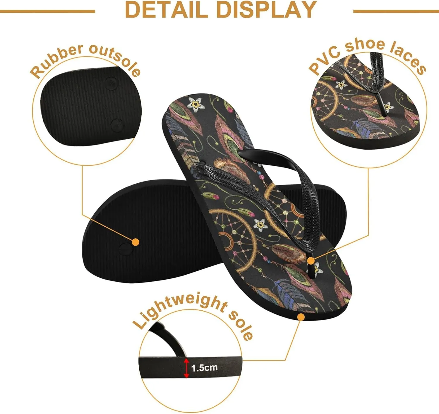 Oyihfvs Flip Flops Flip Sandal Home Slippers Hotel Spa Bedroom for Men Women XS-XXL