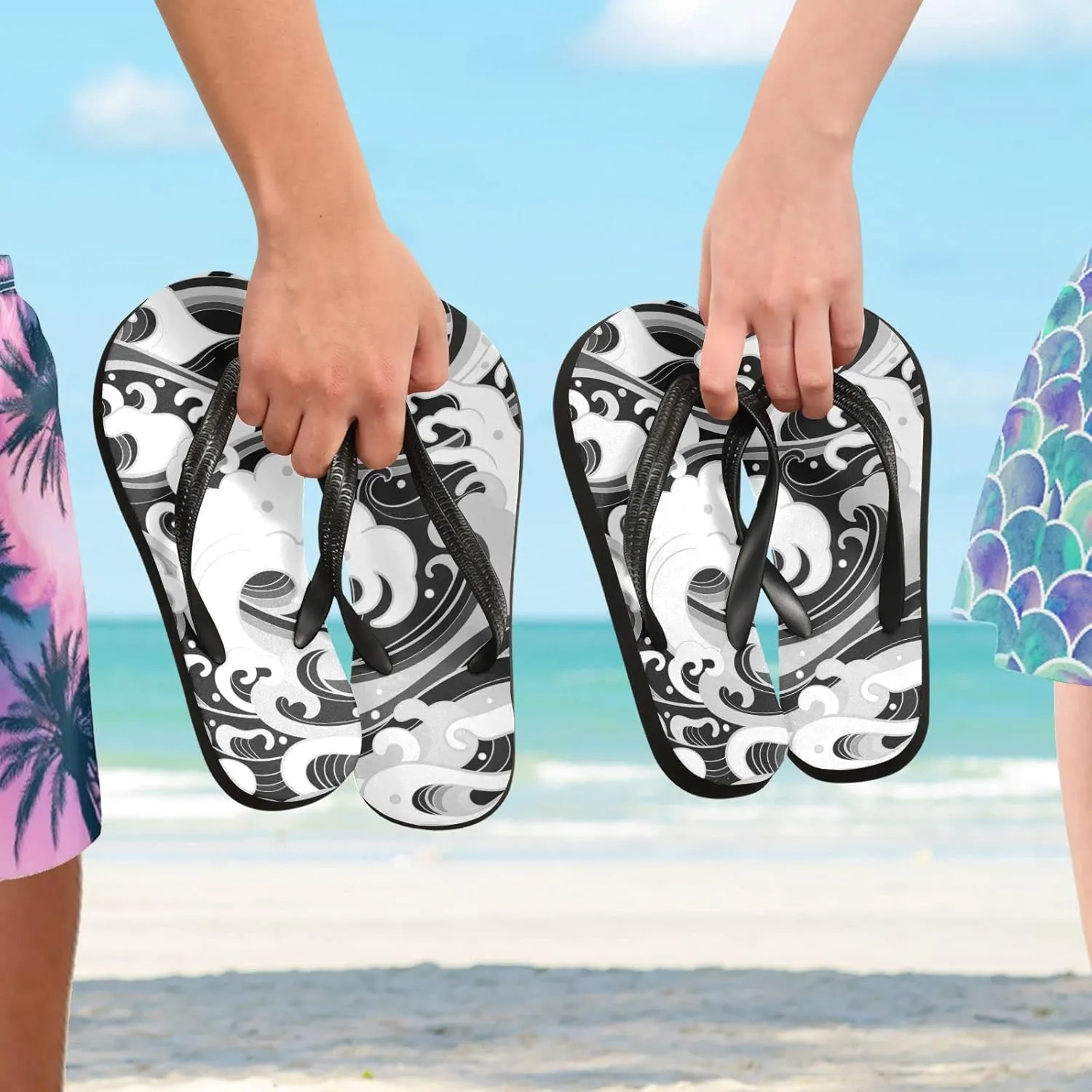 Oyihfvs Flip Flops Flip Sandal Home Slippers Hotel Spa Bedroom for Men Women XS-XXL
