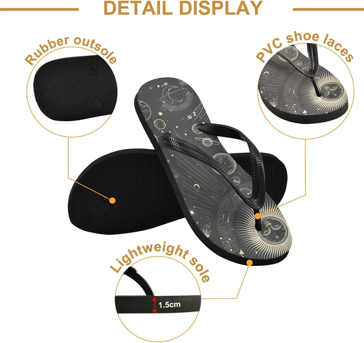 Oyihfvs Flip Flops Flip Sandal Home Slippers Hotel Spa Bedroom for Men Women XS-XXL