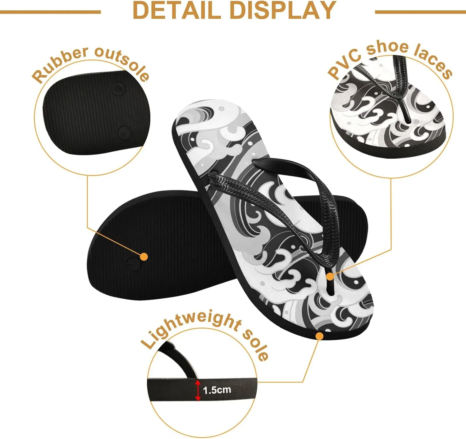 Oyihfvs Flip Flops Flip Sandal Home Slippers Hotel Spa Bedroom for Men Women XS-XXL