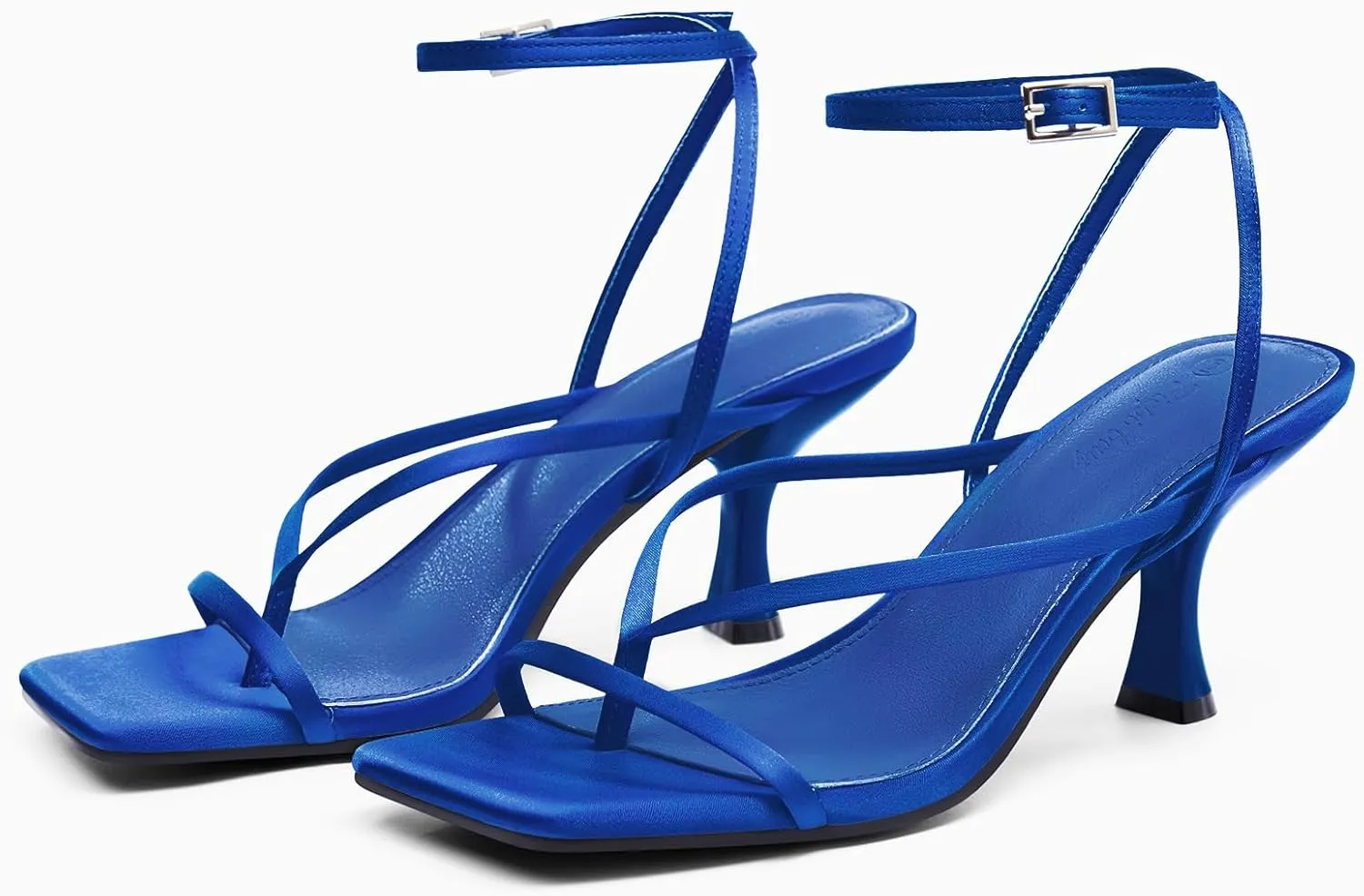 PiePieBuy Women's Lace Up Heeled Sandals Square Flip Flop High Heels Strappy Party Shoes