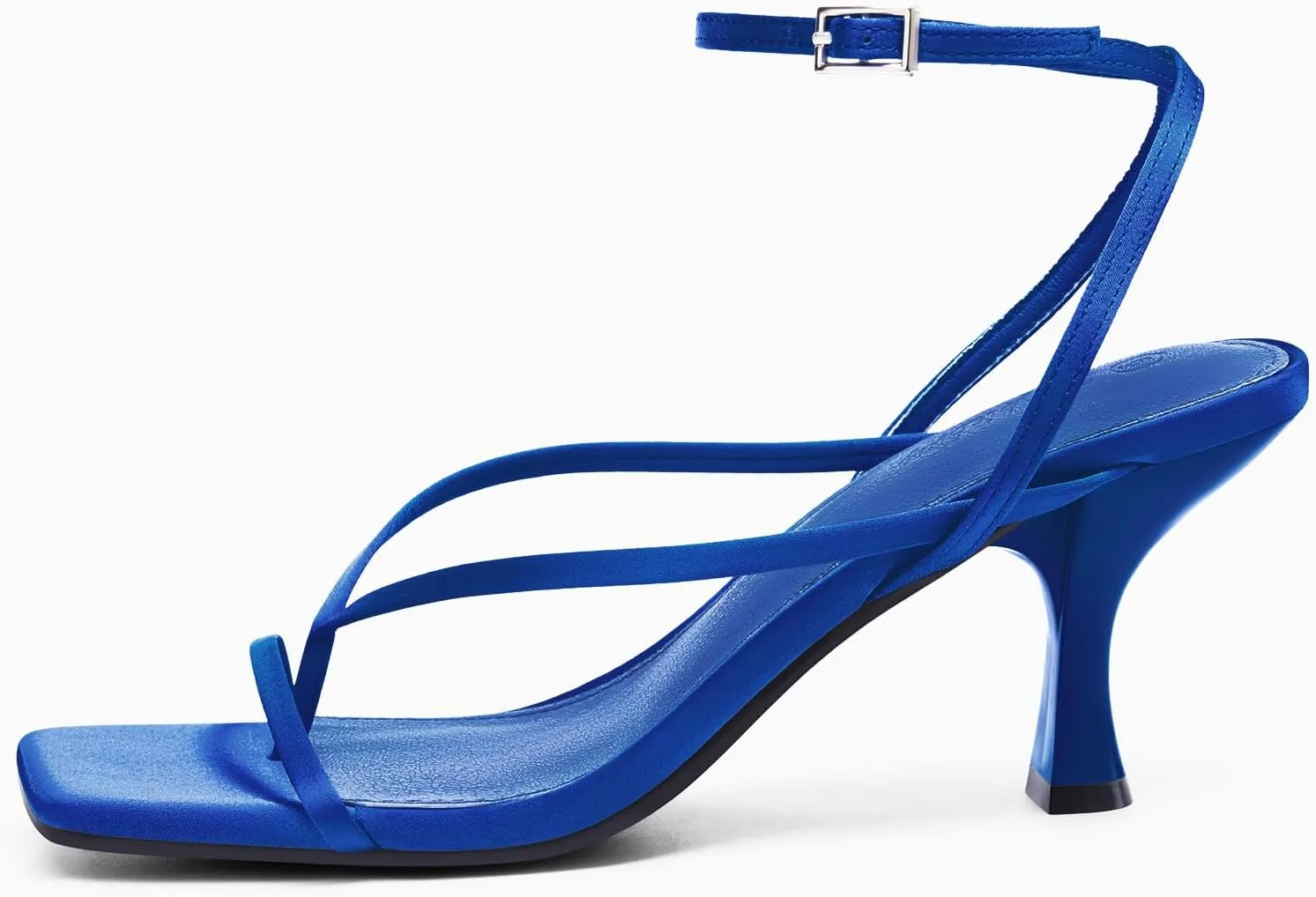 PiePieBuy Women's Lace Up Heeled Sandals Square Flip Flop High Heels Strappy Party Shoes