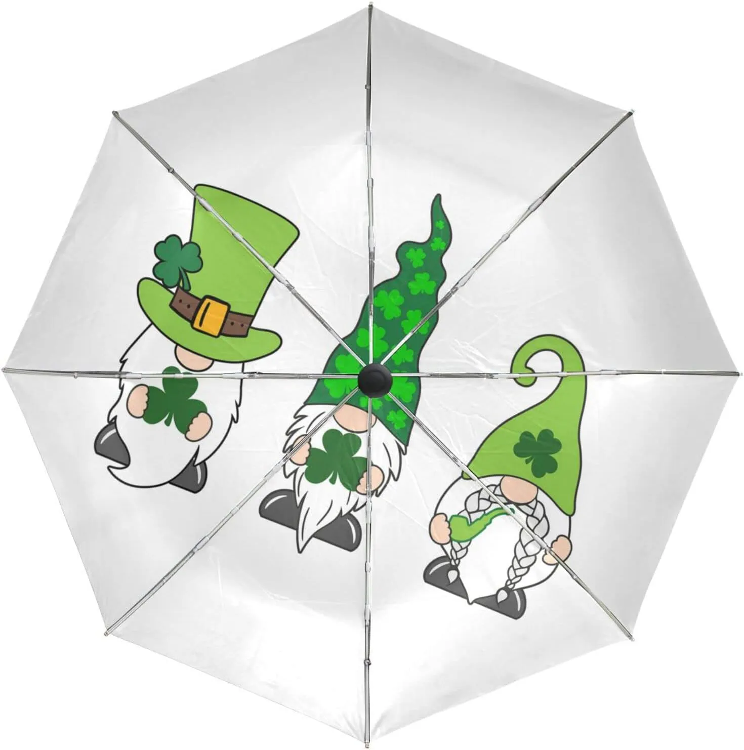 Poeticcity Automatic Folding UPF 50  Anti-UV Rain Umbrella, Auto Open/Close 3 Folds Sun Parasol Canopy Windproof Compact Travel Umbrella
