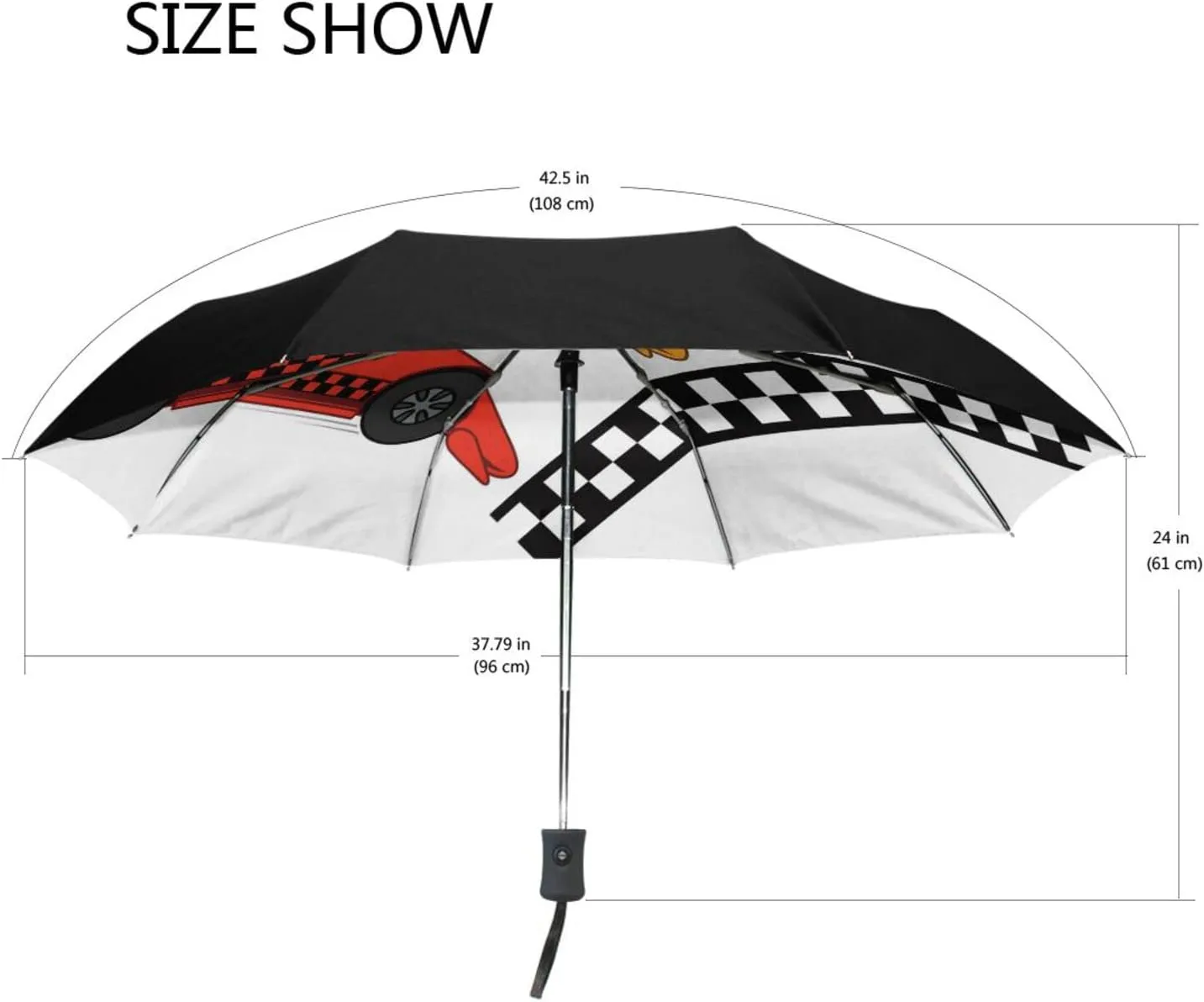 Poeticcity Automatic Folding UPF 50  Anti-UV Rain Umbrella, Auto Open/Close 3 Folds Sun Parasol Canopy Windproof Compact Travel Umbrella