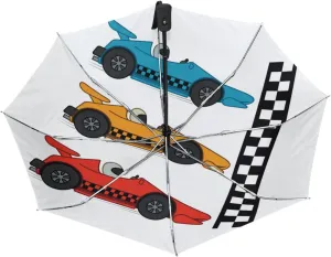 Poeticcity Automatic Folding UPF 50  Anti-UV Rain Umbrella, Auto Open/Close 3 Folds Sun Parasol Canopy Windproof Compact Travel Umbrella