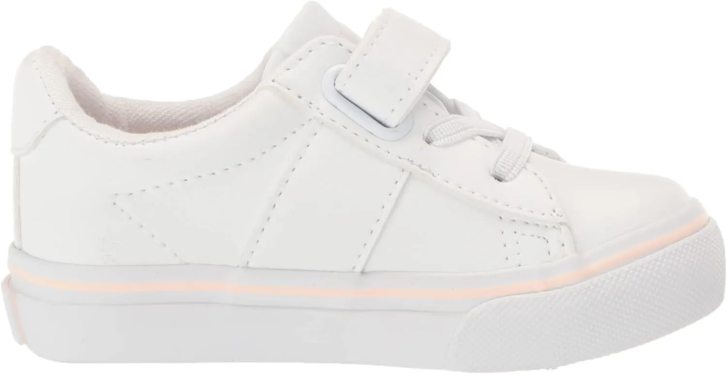 POLO RALPH LAUREN Boy's Sayer Ps White Tmbld/Lt Pnk Pp Sneaker