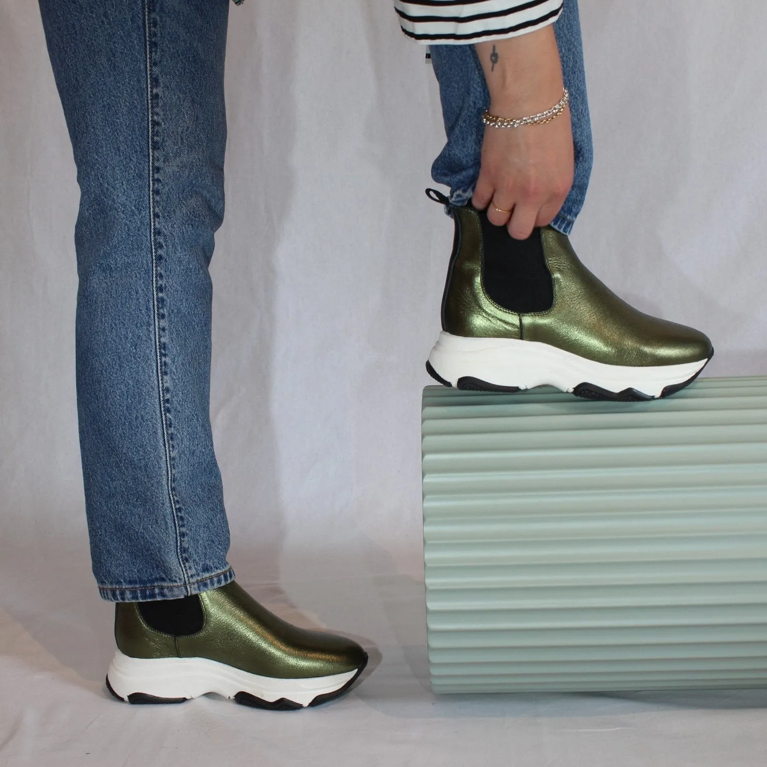 Poppy Chelsea Boot - Grön