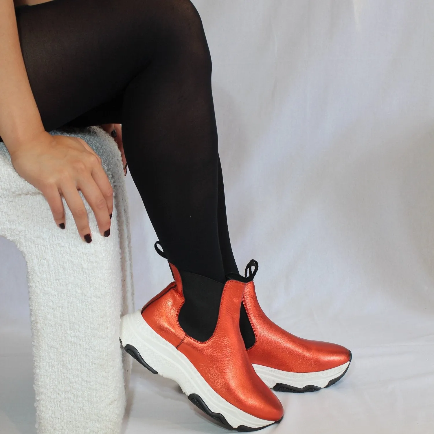 Poppy Chelsea Boot - Orange