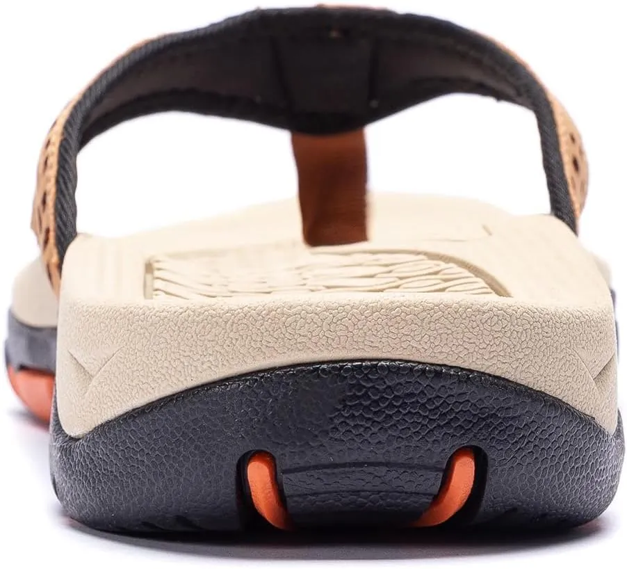 PowerTRC Men's Flip Flops Beach Sandals Indoor And Outdoor Thong Sandals Sport And Casual Wear
